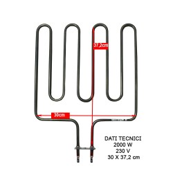Resistenza Sauna Harvia ZSK700 2000W 230V | Ricambio 390x300mm