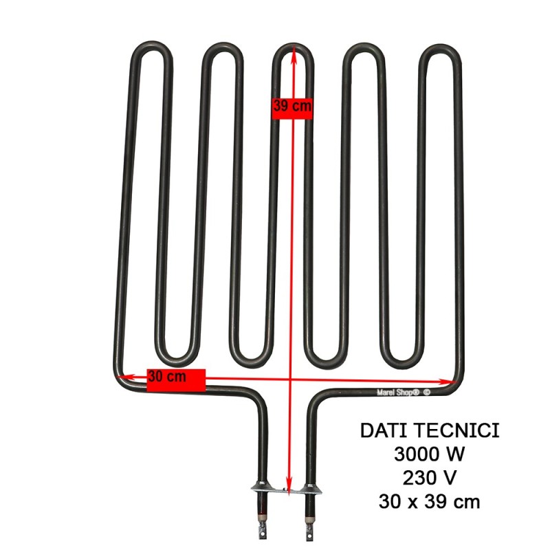 Resistenza Sauna Harvia ZSK-720 3000W 230V | Ricambio 390x300mm