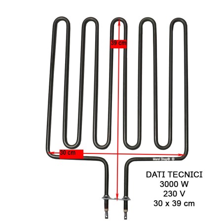 Resistenza Sauna Harvia ZSK-720 3000W 230V | Ricambio 390x300mm