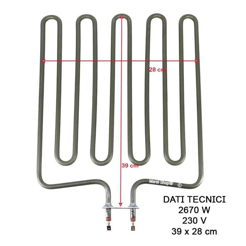 Resistenza Sauna Sawo Harvia 2670W 230V | Ricambio 300x410mm