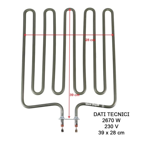 Resistenza Sauna Sawo Harvia 2670W 230V | Ricambio 300x410mm