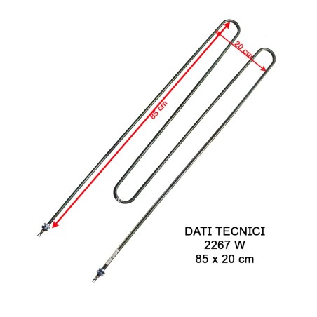 Resistenza Sauna HELO SEPC-199 2267W 230V | Ricambio 850x235mm