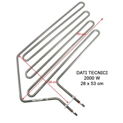 Resistenza Sauna HARVIA ZSF-30 2000W 230V | Ricambio 530x280mm